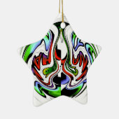 Ornement En Céramique Hakuna Matata avec tourbillon et dégradations Abst (Droite)