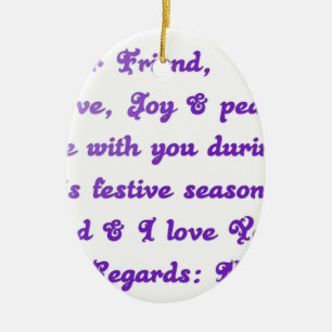 Ornement En Céramique Hakuna Matata Cher Ami Amour joie paix soit avec t