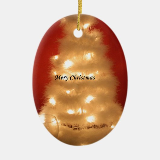 Ornement En Céramique Hakuna Matata Joyeux Noël blanc (Devant)