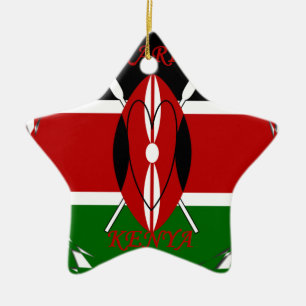 Ornement En Céramique Hakuna matata Karaibu Kenya