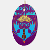 Ornement En Céramique "Hakuna Matata Kenya" Papillon Art Imprimer/Graphi (Gauche)