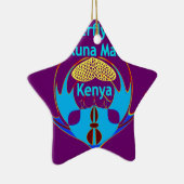 Ornement En Céramique "Hakuna Matata Kenya" Papillon Art Imprimer/Graphi (Droite)