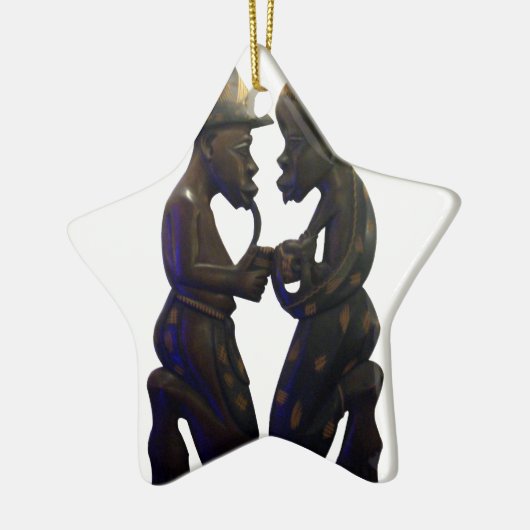 Ornement En Céramique Hakuna Matata S'amuser Old School est le meilleur (Gauche)