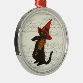 Ornement en céramique Halloween Chat Noir (Droite)