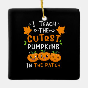 Ornement En Céramique Halloween Enseignant Cutest Citrouille Anniversair