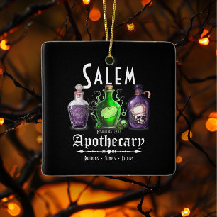 Ornement En Céramique Halloween Salem Potions appothécaires Toniques Eli