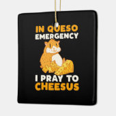 Ornement En Céramique Hamster Je Prie Pour Cheesus (Gauche)