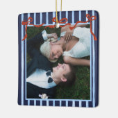 Ornement En Céramique Hand Drawn Red Bows Merry Married   (Gauche)