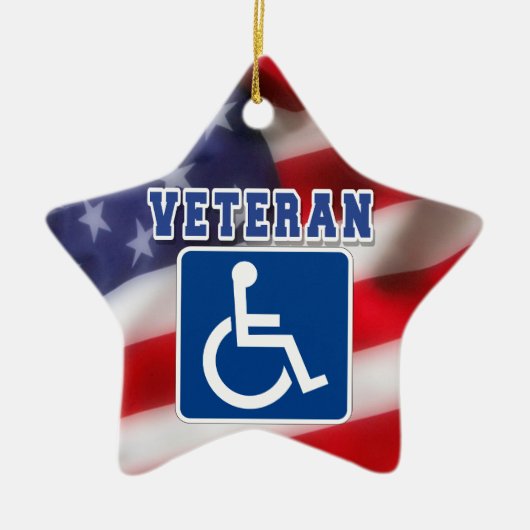 Ornement En Céramique Handicap Handicap Vétérinaire États-Unis (Devant)