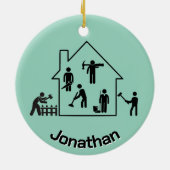 Ornement en céramique Handyman Design (Dos)