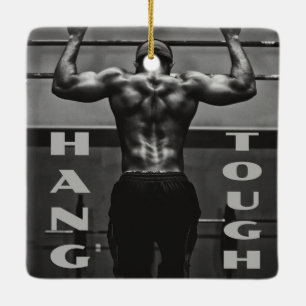 Ornement En Céramique Hang Tough Muscle Man Workgym