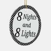 Ornement En Céramique Hanoukka Checkered (Droite)