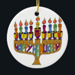 Ornement En Céramique Happy Hanukkah Dreidels Menorah<br><div class="desc">You are viewing The Lee Hiller Design Collection. Appareil, Venin & Collectibles Lee Hiller Photofy or Digital Art Collection. You can view her her Nature photographiy at at http://HikeOurPlanet.com/ and follow her hiking blog within Hot Springs National Park.</div>