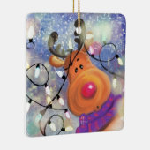 Ornement En Céramique Happy Reindeer - Joyeux Noël (Droite)