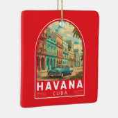 Ornement En Céramique Havana Cuba Travel Art Emblem (Droite)