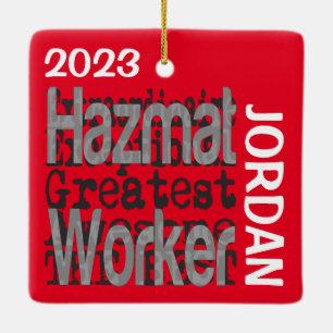 Ornement En Céramique Hazmat Worker Extraordinaire CUSTOM
