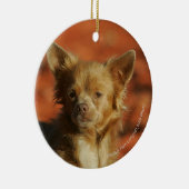 Ornement En Céramique Headshot de chiot de chiwawa (Droite)