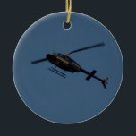 Ornement En Céramique Hélicoptère de Bell 206B-3 JetRanger III<br><div class="desc">Un hélicoptère de Bell 206B-3 JetRanger III appartenant au Département de Police de Virginia Beach.</div>