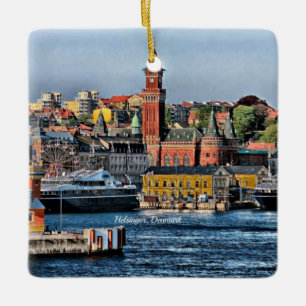 Ornement En Céramique Helsingor, Danemark, paysage urbain