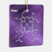 Ornement En Céramique Heme molecule Structural chemical formula (Droite)