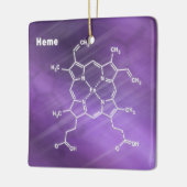 Ornement En Céramique Heme molecule Structural chemical formula (Gauche)