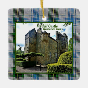 Ornement En Céramique Henderson Clan Fordell Castle Tartan Noël