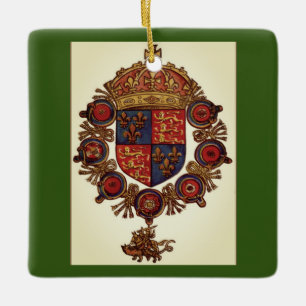 Ornement En Céramique Heraldry avec couronne