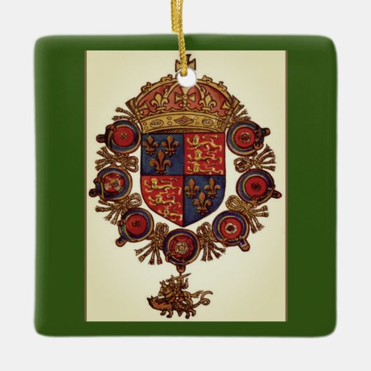 Ornement En Céramique Heraldry avec couronne (Devant)