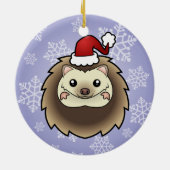 Ornement En Céramique Hérisson de pygmée de Noël (Dos)