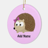 Ornement En Céramique Hérisson mignon de fille (Gauche)