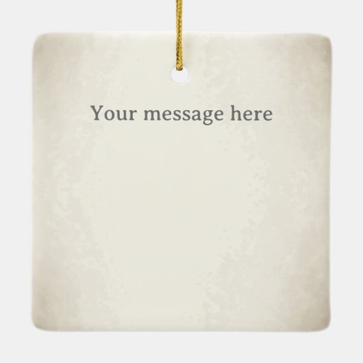 Ornement En Céramique Herlequin noir et blanc Faux Antique Monogramme (Dos)