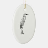 Ornement En Céramique Héron blanc (Droite)