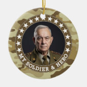 Ornement En Céramique Héros militaire - Conception de camouflage DOUBLE (Devant)