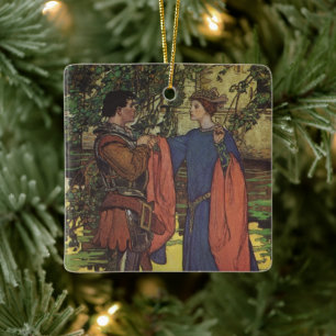 Ornement En Céramique Héros vintage Prince Chevalier Brillant Armure Pri