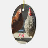 Ornement En Céramique Heure-milliampère Chikkens (Gauche)