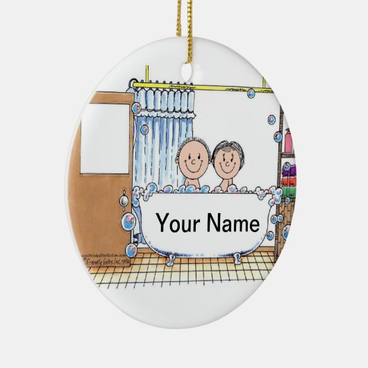 Ornement En Céramique Heure Tub, Couple uniquement (Droite)