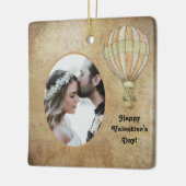 Ornement En Céramique Heureuse Sainte-Valentin Hot Air Balloon Steampunk (Gauche)