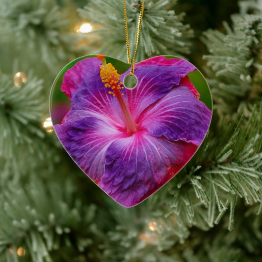 Ornement en céramique hibiscus (Arbre)