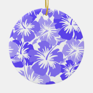 Ornement En Céramique Hibiscus Hawaiian Floral Aloha Chemise Imprimer