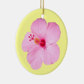 Ornement En Céramique Hibiscus rose Fleur tropicale (Droite)