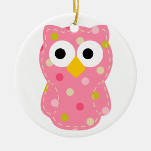 Ornement En Céramique Hibou - bébé