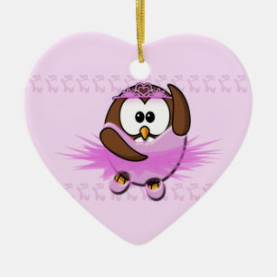 Ornement En Céramique hibou de ballerine