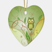 Ornement En Céramique Hibou de Noël (Gauche)