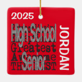 Ornement En Céramique High School Senior Extraordinaire CUSTOM (Dos)