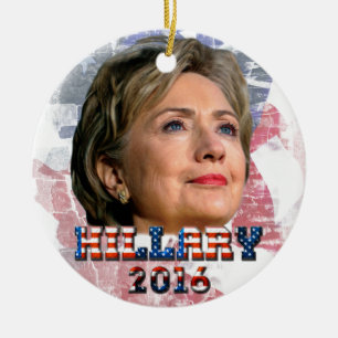 Ornement En Céramique Hillary Clinton 2016