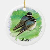 Ornement En Céramique Hirondelle, Oiseau, Nature, Faune (Dos)