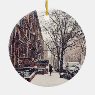 Ornement En Céramique Hiver du côté Ouest supérieur