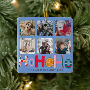 Ornement En Céramique Ho Ho Ho Coloré 6 Photo Noël