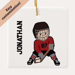 Ornement En Céramique Hockey face off