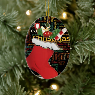 Ornement En Céramique HoHo ! Merry Christmas TOXITS et Happy New Year